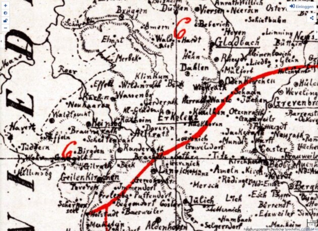 Sprachkarte der Rheinprovinz - Ausschnitt